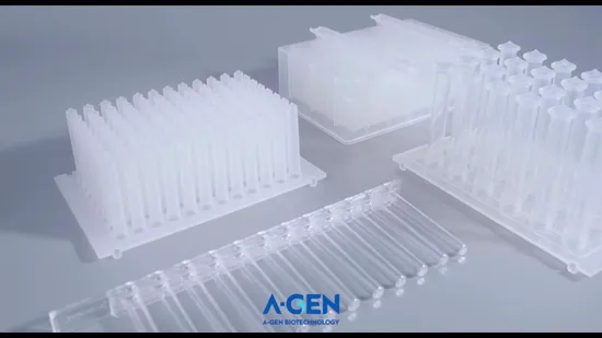 Tubes PCR transparents en plastique PP de laboratoire, 8 barrettes, non stériles, 0,2 ml, sans ADN, ARN, ni endotoxines, avec bouchon de connexion